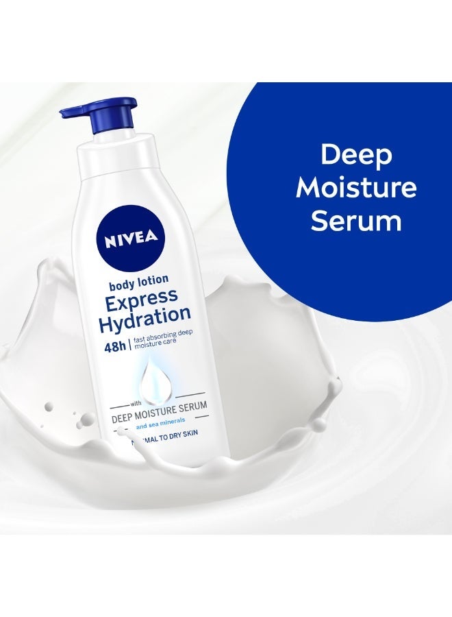 Nivea Pack of 2 Express Hydration Body Lotion Sea Minerals 400ml - Image 3